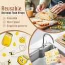 2 Pack Reusable Bread Bags with Extra Beeswax Wrap, Large Freezer Sourdough Zipper Storage Bag for Homemade Bread to Keep Foods Fresh (Beige+Green)