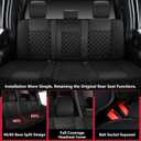 F150 Seat Covers 2015-2026 Full Set, Truck Interior Sets with Lumbar Support Custom Fit for Ford F150 2015-2026, F250/F350/F450 2017-2026 Super Duty Crew Cab XLT XL Lariat Platinum, Black