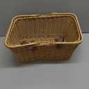 GRANNY SAYS Bike Basket, Wicker Basket for Bike, Hand-Woven Bicycle Basket, Detachable Wicker Front Handlebar Bike Basket (Natural)