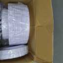 U-QE 100 Pieces White Plastic Plates - White Disposable Plates - Premium Hard Plastic Disposable Plates for Wedding and Party Use Including 50 Dinner Plates 10 '' & 50 Dessert Plates 7.5 ''