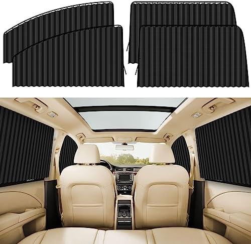 ZATOOTO Car Window Shades for Side Window 3 Pack Magnetic Car Curtains for Privacy Car Window Covers Blackout Blinds Upgrade to a Classy Ride for Camping Sleeping