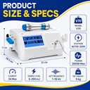 Shockwave Therapy Machine, ESWT Shock Wave Therapy Device with 10 Heads & 12 Modes, Adjustable Acoustic Wave Therapy Equipment for Muscle Relaxation, Sports Recovery and Professional Body Care, White