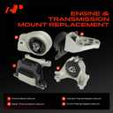 A-Premium 4PCS Engine Motor Mount and Transmission Mount Set Compatible with Chevrolet Equinox 2010-2017 & GMC Terrain 2010-2017, V6 3.0L 3.6L, Automatic Transmission, Replace# 25789173, 25789188