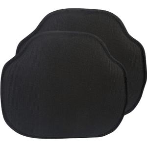 Klear Vu Gripper Omega Non-Slip Windsor Chair Cushions with Skid-Proof Seat Pad for Dining Room, Kitchen, and Office Use, 16x15 Inches, 2 Count (Pack of 1), Black