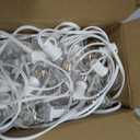SUNTHIN White Outdoor String Lights, 48FT White Patio Lights with 25 G40 Shatterproof LED Bulbs(1 Spare), Waterproof Hanging Outside Lights for Porch, Deck, Garden, Pergola, Bistro