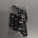 Gun Case Locks 4 Pack Hard Rifle Cases TSA Approved Firearm Travel Case Locks, Hard Pistol Travel Cases Lock Gun Carrying Cases Lock Padlocks Cut-Proof Cases for Rifles Revolvers (Black-4P-2 Upgraded)