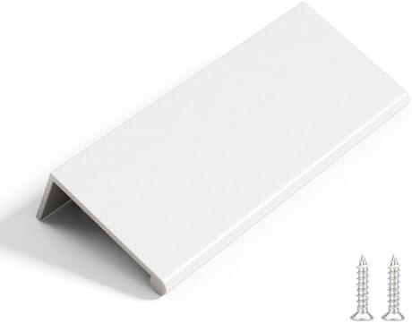 Rergy 10 Pack White Finger Pulls, 3in Edge Pulls for Kitchen Cabinet, White Cabinet Pulls