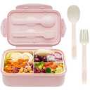 LOVINA Bento Boxes for Adults - 1100 ML Bento Lunch Box For Kids Childrens With Spoon & Fork - Durable for On-the-Go Meal, BPA-Free and Food-Safe Materials