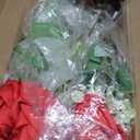 Jexine 16 Pack Flower Bridesmaid Bouquets Fake Roses Artificial Silk Flowers Bulk for Bridesmaid Bridal Wedding Vase Faux Rose Bridal Rose Bouquets Wedding Party Decor(Red)