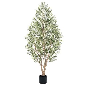 Keeplush 9ft Faux Olive Tree - Large Artificial Olive Tree with Realistic 2006 Leaves and 157 Olives - Lush and Elegant Fake Olive Tree with for Indoor Outdoor Office Living Room Decor