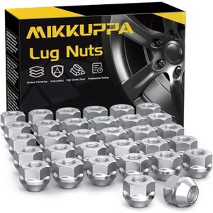 MIKKUPPA M14x1.5 Open End Lug Nuts - Replacement for Chevy Silverado GMC Sierra Ram 2500 3500 Wheel Lug Nut Set (Pack of 32)