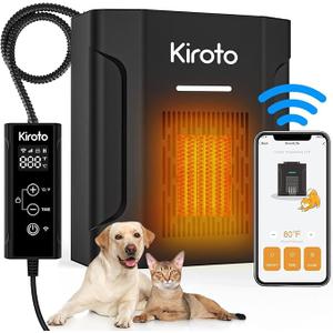 Dog House Heater With Thermostat, Dog Heater With Wifi Control, Pet House Heater For Outside Doghouse, 300w Chicken Coop Heater With Ac For Winter Time, Heater For Dog House Outdoor,45113°F