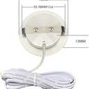 Dimmable 2pcs/Lots recessed installtion 3w DC 12v led Puck/Under Cabinet Light. led Spotlight, Pure White or Warm White with 1pcs Connection Box (Warm White, White Shell)