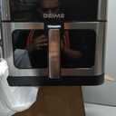 DEIME Air Fryer 10.2 QT, 1700W Large Capacity with 10 Preset, Visual Cooking Window, Non-Stick Basket, Recipe Included (Silver)