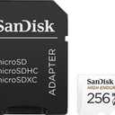 SANDISK 256GB High Endurance Video microSDXC Card with Adapter for dash cam and home monitoring systems - C10, U3, V30, 4K UHD, Micro SD Card - SDSQQNR-256G-GN6IA