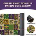 Artoid Mode Buffalo Plaid Doughnut Lobster Beads Mardi Gras Doormat, Carnival Home Decor Switch Rug Low-Profile Door Mat Floor Mat for Indoor Outdoor 17x29 Inch