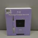 M - E-ZDrill Rechargeable Electric Nail Drill, 35k RPM, Smart Speed & Battery LCD, Portable Lightweight, Forward/Reverse, Aluminum Metal, Acetone Resistant Nail Drill (Violet)