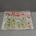 Whaline 6 Sheets Fall Window Clings Watercolor Mushroom Botanical Design Window Decals Wildflower Leaf Double-Sided for Home Office School Classroom Accessories Party Supplies Gifts