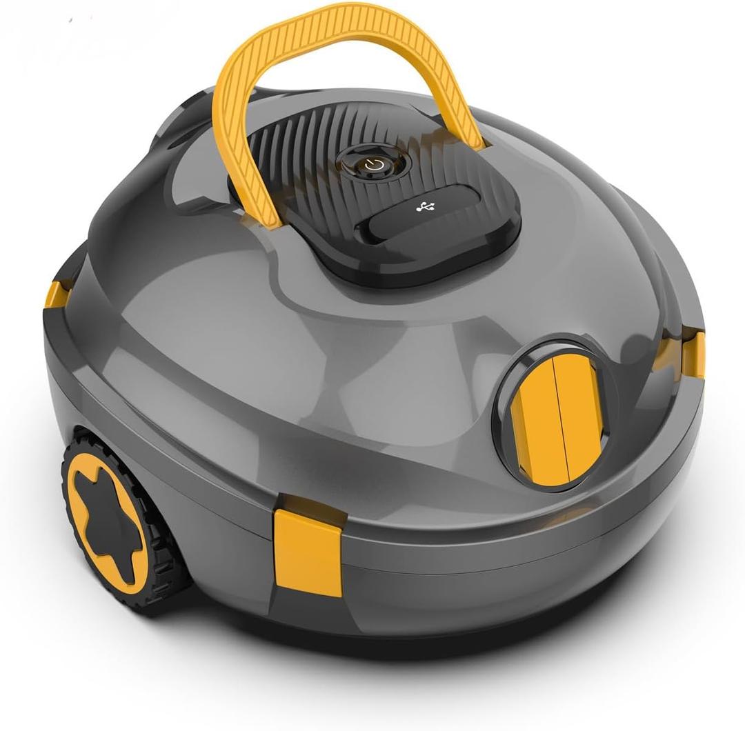 Y20 Robotic Pool Cleaner, Cordless Pool Vacuum for Above Ground & Inground Flat Pools with Dual Motors, 130 Min Runtime, Auto-Parking, Powerful Pool Vacuum Robot for Up to 1200 Sq.Ft