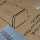 Home Zone Living 8 Gallon Slim Kitchen Trash Can with Soft Close Lid, Step Pedal, Bag Tuck Band, and Removable Liner, Stainless Steel, Matte Black, 30 Liters