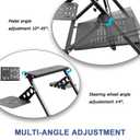 Anman Foldable Racing Flight Simulator Stand with Chair Wheel Fixed Slot