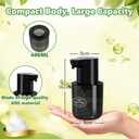 Wall Mounted Automatic Soap Dispenser 13.5oz/400ml Rechargeable Foaming Soap Dispenser Touchless for Hand Dish, IPX5 Waterproof for Bathroom/Kitchen/Washroom, Black