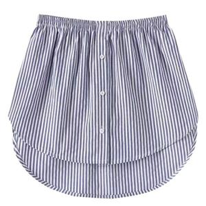Women's Mini Adjustable Shirt Extender Removable Layering Half Length Underskirt with Buttons