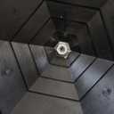 Kingsyard Metal Bird Feeder for Outdoors Hanging, 3 lbs Seed Feeder, Wild Bird Feeders for Garden Cardinal Finch Bluebird, Easy to Fill & Clean, Black