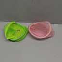 PATIKIL Yarn Storage Bag, 2 Pack Portable Crochet Knitting Bag Case Skein Ball Holder Mesh Organizer Crocheting Tote for Sewing Craft Projects, Pink Green