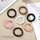 2 x 30 Pcs Light Blonde Thick Hair Ties, 2.4 Inch Large Seamless Cotton Hairties Bands No Damage Non Slip, Soft Stretchy Strong Ponytail Holders Accessories