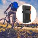 kingsea Folding Bike Lock,Heavy Duty Alloy Steel Anti Theft Security Bicycle Locks, Compact 2.06 Ft Bike Chain Lock with Mounting Bracket and 3 Keys,for Bike/Electric Bikes/Scooters