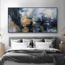 Nordic Luxury Gold Abstract Canvas Wall Art for Living Room - Modern Decor for Home & Office - Framed Prints Painting Ready to Hang 20"x40"