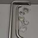 Brushed Nickel L-Shaped Grab Bar 12x24 Inch + Knurled Shower Grab Rail 20 Inch, Zepolu Stainless Steel Toilet Safety Bar 90 Degree, Angled Balance Support Assist Bar, Bathroom Mobility Aid Handrail