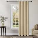 ChrisDowa Blackout Curtains 72 inches Long for Bedroom - Grommet Thermal Insulated Room Darkening Curtains for Living Room (1 Panel, Biscotti Beige, 52 x 72 Inch)