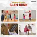 Basketball Hoop Indoor for Kids & Adults, 26 x 17in Wall Mount or Over the Door Basketball Hoop, Complete Set with 2 Basket Balls & Pump, Easy to Install for Room, Office, or Classroom