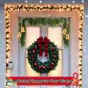 Vintage Christmas Bells Decorative Brass Bells with Christmas Garland Hanger for Front Door Frame DIY Wreaths 31.5-72 Inch Mantel Holder Adjustable Xmas Tension Rod Arch Decoration for Home