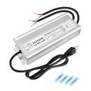 24V 500W LED Power Supply, IP67 Waterproof LED Driver, Low Voltage Transformer, AC 90-140V to DC 24V 20.8A Converter with 3-Prong Plug 3.3 Ft Cable for Outdoor LED Light, Landscape Light, Industrial