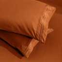Aormenzy Microfiber Pillow Cases - King Size Set of 4-1800 Thread Count Ultra Soft Rust Pillowcases - Wrinkle Resistant Pillow Covers with Envelope Closure - 20" x 40"