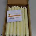 Homemory 12 Pcs Plastic Flameless Taper Candles with Remote Timer Dimmer, Ivory Led Candlesticks with Flickering Flame Light, Lifelike Taper Candles Battery Operated for Indoor Decoration 9.6 Inches