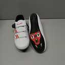 Mens Womens Cycling Shoes Compatible with Pelaton Bike Shoes Road Bike Shoes Riding Bicycle Pre-Installed with Delta Cleats Clip Indoor Outdoor Pedal (9.5 Women/7.5 Men, White)