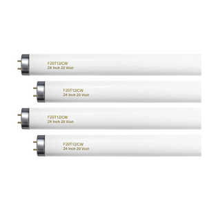 24 Inch T12 Fluorescent Tube Light Bulb 20 Watt Cool White, F20T12/CW 4100K Replacement for F20T12/CW/ALTO, F20T12/CW/ECO, F20T12/SP41/ECO G13 Base 1200 Lumens 4 Counts