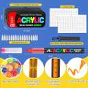 288 Colors Acrylic Paint Markers with Automatic Ink Control System, Soft Brush Tip Acrylic Markers for Paper, Rock, Wood, Canvas, Glass and Ceramic Art Supplies, Paint Pens & Paint Markers with Bag