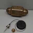 Twinkya Hanging Solar Lights Outdoor Garden Decorative Solar Lantern Waterproof Metal Moroccan Outdoor Decorations for Patio Pathway Yard Porch Backyard Garden Decor (Gold, 1 Pack)