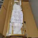 MAJARO Small Modern Console Table for Entryway, Tempered Glass with Metal Frame Sofa Table for Living Room, Hallway, Office (Single-Layer, Gold)