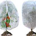 Fruit Tree Netting, RIFNY 3.9 x 3.3 FT Blueberry Bush Netting Cover with Zipper Drawstring, Outdoor Mosquito Net Garden Netting Cover Protector Plant from Birds Cicadas Animals Insect (2 PCS, White)