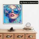 Reofrey DIY Special Shape Large Diamond Art Kits for Adults Horse, Small Diamond Painting Kits for Adults Animals, Drill Rhinestone Cross Stitch Embroidery Canvas for Crafts Home Wall Decor 12x12inch