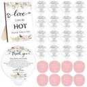 Wenqik 100 Set Wedding Favors for Guests Compact Folding Fans Bulk Thank You Gifts for Wedding Souvenirs