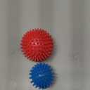 Spiky Massage Balls- 2 PCS (Firm, Medium and Soft) Muscle Massager Ball for Feet, Back, Neck, Muscles, Hands Massager Roller for Plantar Fasciitis, Foot Arch Trainer, Exercise, Physical Therapy (2Ccolor)