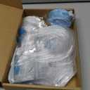 Henoyso 12 Pcs Snowflake Clear Gift Bags Princess Winter Party Favors Bag Valentines Plastic PVC Goodie Candy Treat Tote with Handle Gift Wrapping Supplies, 7.8 x 3.1 in (Blue Snowflakes)