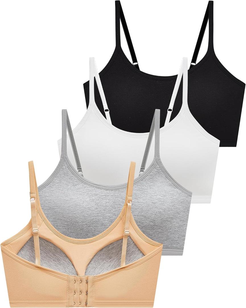 SALIA GIRL Sport Crop Cami Bras for Teens & Training Girls Bras with Adjustable Straps (Medium, 2299, Back Closure)